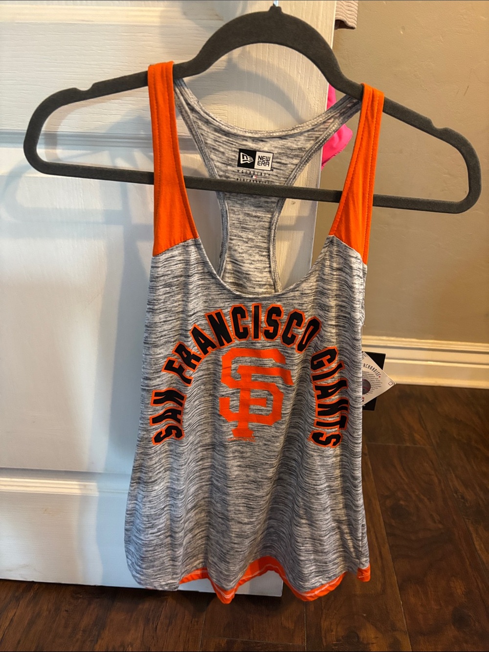 New Era Gray Heather Tank with Bright Orange Accents - San Francisco Giants